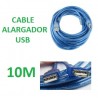 CABLE ALARGADOR USB 10 METROS MACHO - HEMBRA 480 Mbps