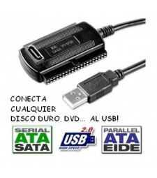 ADAPTADOR IDE SATA USB discos duros dc dvd blueray ordenador
