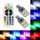 PACK 2 T10 W5W CUÑA RGB CAMBIA COLOR MANDO DISTANCIA POSICIÓN ITNERIOR