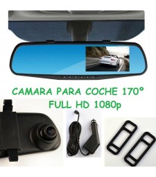 CAMARA COCHE 1080P FULL HD ESPEJO RETROVISOR CENTRAL SENSOR MOVIMIENTO