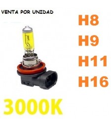 BOMBILLA HALOGENA H11 3000K COCHE MOTO CRUCE CORTA LARGA ANTINIEBLA