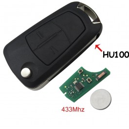 Llave Completa opel 2 Botones 433mhz HU100 PCF7946 Ref. 5