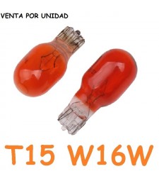 Bombilla Halógena T15 W16W Rojo Luz interior Coche Posición Cuña