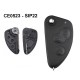 Carcasa Llave Alfa Romeo y Fiat 3 Botones CE0523 SIP22 Ref. 129