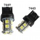 Bombilla T20 W21/5W 7443 580 7440 W21W 13 Led Smd 5050 Cuña Grande