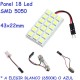 Placa 18 Led 3x6 T10 T15 W5W W16W BA9S T11 H6W FESTOON C3W C5W C7W C10W