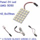 Placa 24 Led 5050 T10 T15 W5W W16W BA9S T11 C3W C5W C7W C10W Techo