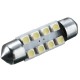 Bombilla Festoon C5W 36mm 8 Led Smd 1210 Luz Interior Matrícula Coche