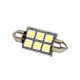 Festoon Canbus 6 LED 41MM 5050 SMD BLANCO FRIO